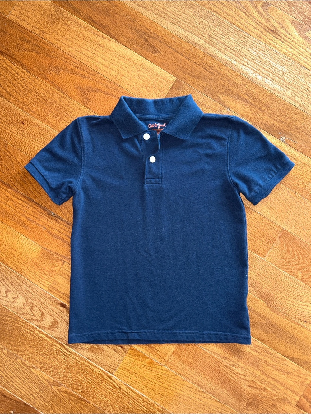 Cat & Jack Dark Navy Blue Polo Shirt Size 6/7